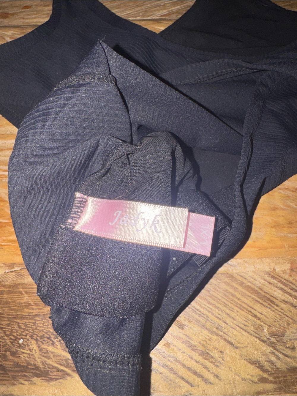JK Black Ribbed Racerback Crop Tank Top - Picture 4 of 5